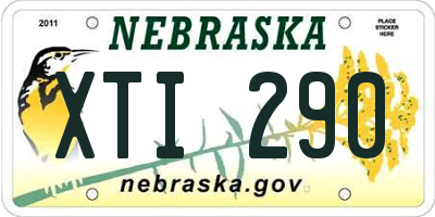 NE license plate XTI290