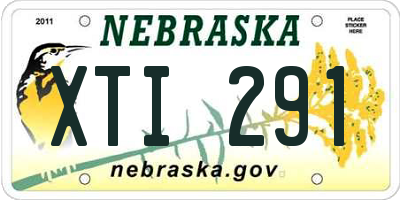 NE license plate XTI291