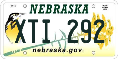 NE license plate XTI292