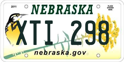 NE license plate XTI298