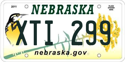 NE license plate XTI299
