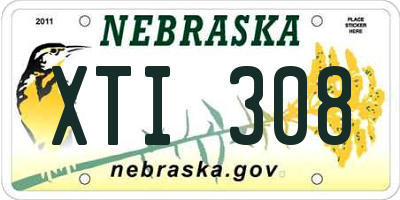 NE license plate XTI308