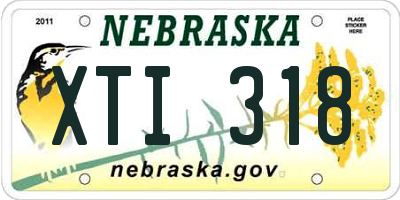 NE license plate XTI318
