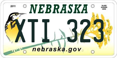 NE license plate XTI323