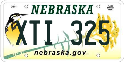 NE license plate XTI325