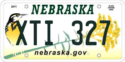 NE license plate XTI327