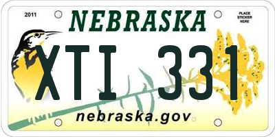 NE license plate XTI331