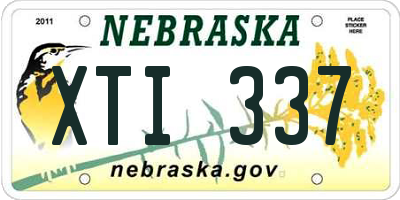 NE license plate XTI337