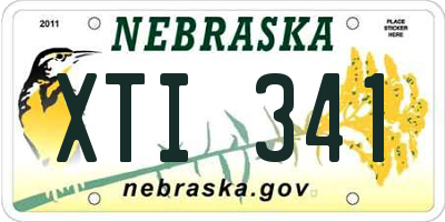 NE license plate XTI341