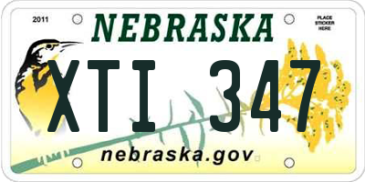 NE license plate XTI347