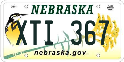 NE license plate XTI367