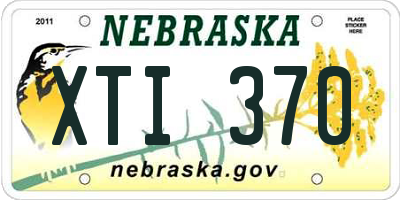 NE license plate XTI370