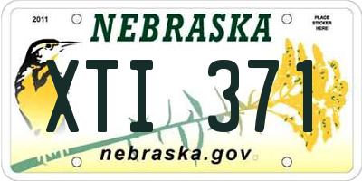 NE license plate XTI371