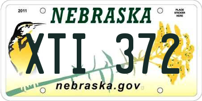 NE license plate XTI372
