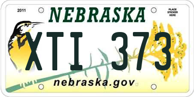 NE license plate XTI373