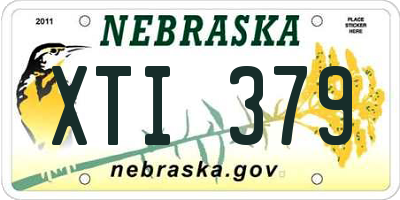 NE license plate XTI379