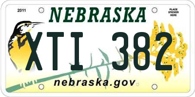 NE license plate XTI382