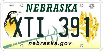 NE license plate XTI391