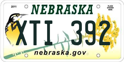 NE license plate XTI392
