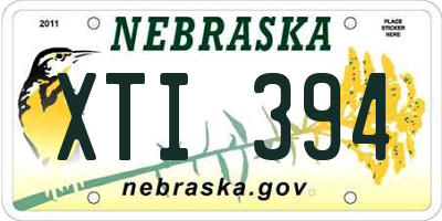 NE license plate XTI394