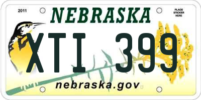 NE license plate XTI399