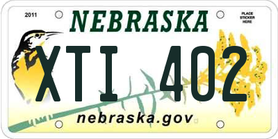 NE license plate XTI402