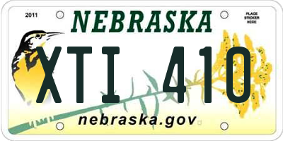 NE license plate XTI410