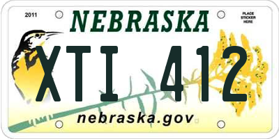 NE license plate XTI412
