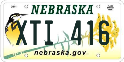 NE license plate XTI416