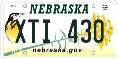 NE license plate XTI430