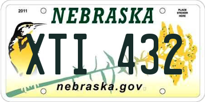 NE license plate XTI432