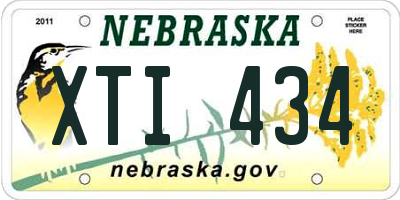 NE license plate XTI434