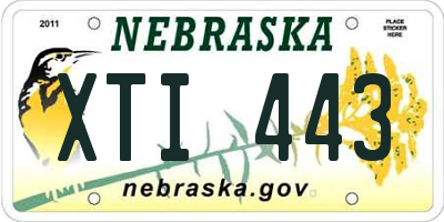 NE license plate XTI443