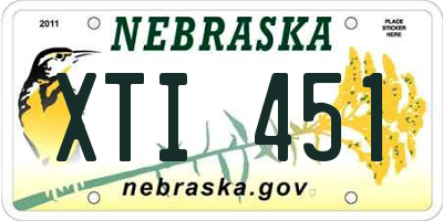 NE license plate XTI451