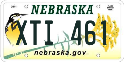NE license plate XTI461