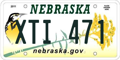 NE license plate XTI471
