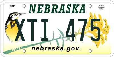 NE license plate XTI475