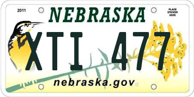 NE license plate XTI477