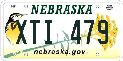 NE license plate XTI479