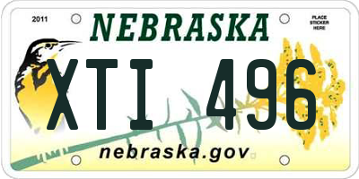 NE license plate XTI496