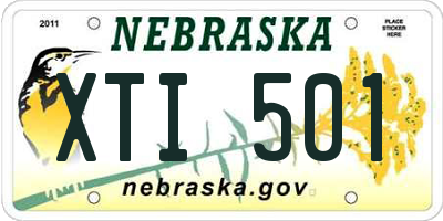 NE license plate XTI501