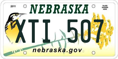 NE license plate XTI507