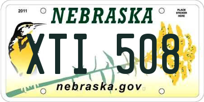NE license plate XTI508