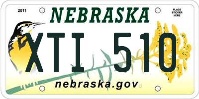 NE license plate XTI510