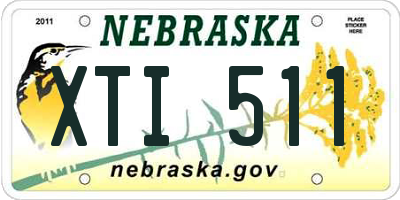 NE license plate XTI511