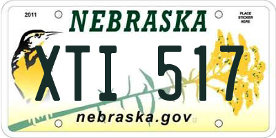 NE license plate XTI517