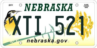 NE license plate XTI521