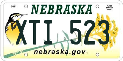 NE license plate XTI523
