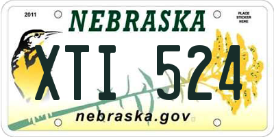 NE license plate XTI524