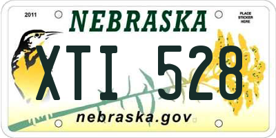 NE license plate XTI528